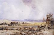 Peter Dewint View on the Lowther,with Cattle in the Water oil painting reproduction